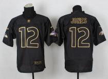 Nike Ravens -12 Jacoby Jones Black Gold No Fashion Men's Stitched NFL Elite Jersey