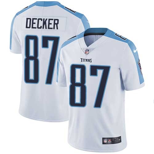 Nike Titans -87 Eric Decker White Stitched NFL Vapor Untouchable Limited Jersey