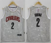 Cleveland Cavaliers -2 Kyrie Irving Grey City Light Stitched NBA Jersey