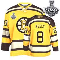 Boston Bruins Stanley Cup Finals Patch -8 Cam Neely Stitched Winter Classic Yellow NHL Jersey