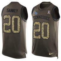 Nike Titans -20 Bishop Sankey Green Stitched NFL Limited Salute To Service Tank Top Jersey