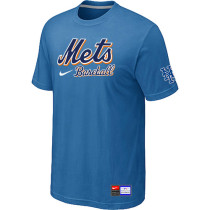 New York Mets light Blue Nike Short Sleeve Practice T-Shirt