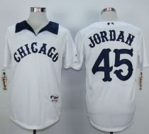 Chicago White Sox -45 Michael Jordan White 1976 Turn Back The Clock Stitched MLB Jersey