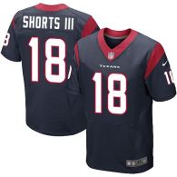 Nike Houston Texans #18 Cecil Shorts III Navy Blue Team Color Men's Stitched NFL Elite Jersey