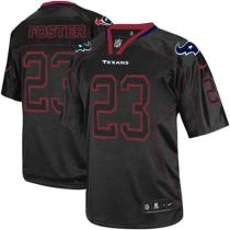 Nike Houston Texans -23 Arian Foster Lights Out Black Mens Stitched NFL Elite Jersey