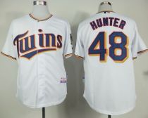 Minnesota Twins -48 Torii Hunter White Home Cool Base Stitched MLB Jersey