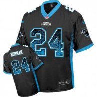 Nike Carolina Panthers -24 Josh Norman Black Team Color Stitched NFL Elite Drift Fashion Jersey