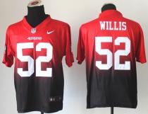 Nike San Francisco 49ers -52 Patrick Willis Red Black Mens Stitched NFL Elite Fadeaway Fashion Jerse