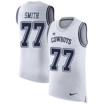 Nike Cowboys -77 Tyron Smith White Stitched NFL Limited Rush Tank Top Jersey