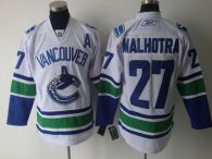 Vancouver Canucks -27 Malhotra White Stitched NHL Jersey