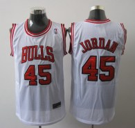 Chicago Bulls -45 Jordan White Stitched NBA Jersey