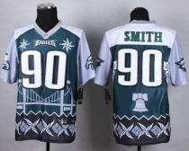 Nike Philadelphia Eagles #90 Marcus Smith Midnight Green Men's Stitched NFL Elite Noble Fashion Jers