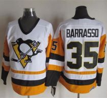 Pittsburgh Penguins -35 Tom Barrasso White Black CCM Throwback Stitched NHL Jersey