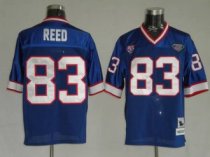 Mitchell and Ness Bills -83 Andre Reed Blue 35th Anniversary Patch Stitched Throwback NFL Jersey