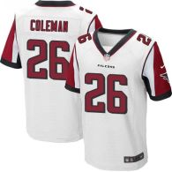Nike Falcons -26 Tevin Coleman White Men's Stitched NFL Elite Jersey