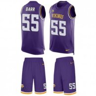 Vikings #55 Anthony Barr Purple Team Color Stitched NFL Limited Tank Top Suit Jersey