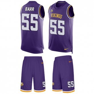 Vikings #55 Anthony Barr Purple Team Color Stitched NFL Limited Tank Top Suit Jersey