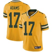 Nike Packers -17 Davante Adams Yellow Stitched NFL Limited Rush Jersey