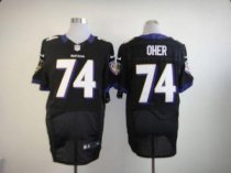 Nike Ravens -74 Michael Oher Black Alternate Men Stitched NFL Elite Jersey