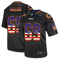 Nike Bears -69 Jared Allen Black Men's Stitched NFL Elite USA Flag Fashion Jersey