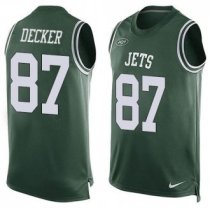Nike New York Jets -87 Eric Decker Green Team Color Stitched NFL Limited Tank Top Jersey