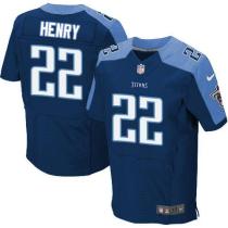 Nike Titans -22 Derrick Henry Navy Blue Alternate Stitched NFL Elite Jersey