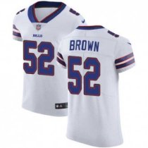 Nike Bills -52 Preston Brown White Stitched NFL Vapor Untouchable Elite Jersey