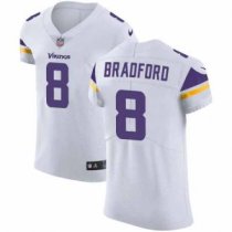 Nike Vikings -8 Sam Bradford White Stitched NFL Vapor Untouchable Elite Jersey