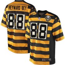 Nike Pittsburgh Steelers #88 Darrius Heyward-Bey Yellow Black Alternate 80TH Throwback Men's Stitche