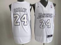 Los Angeles Lakers -24 Kobe Bryant White Big Color Fashion Stitched NBA Jersey