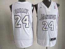 Los Angeles Lakers -24 Kobe Bryant White Big Color Fashion Stitched NBA Jersey