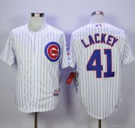 Chicago Cubs -41 John Lackey White Cool Base Stitched MLB Jersey