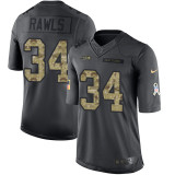 Seattle Seahawks -34 Thomas Rawls Nike Anthracite 2016 Salute to Service Jersey