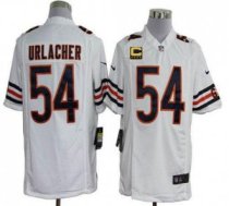 Nike Bears -54 Brian Urlacher White With C Patch Stitched NFL Game Jersey