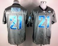 Nike Detroit Lions #21 Reggie Bush Grey Shadow With WCF Patch Men's Stitched NFL Elite Jersey