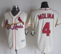 St  Louis Cardinals #4 Yadier Molina Cream New Cool Base Stitched MLB Jersey