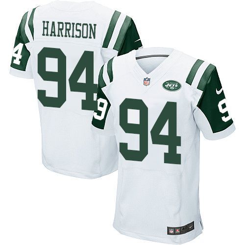 Nike New York Jets -94 Damon Harrison White Men's Stitched NFL Elite Jersey