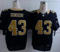 Nike New Orleans Saints #43 Vinnie Sunseri Black Team Color Men's Stitched NFL Elite Jersey