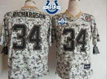 Nike Indianapolis Colts #34 Trent Richardson Camo With 30TH Seasons Patch Men's Stitched NFL Elite U