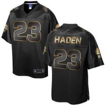Nike Cleveland Browns -23 Joe Haden Pro Line Black Gold Collection Stitched NFL Game Jersey