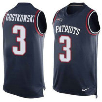 Nike New England Patriots -3 Stephen Gostkowski Navy Blue Team Color Stitched NFL Limited Tank Top J