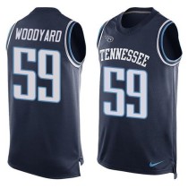 Nike Tennessee Titans -59 Wesley Woodyard Navy Blue Alternate Stitched NFL Limited Tank Top Jersey