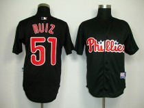 Philadelphia Phillies #51 Carlos Ruiz Black Stitched MLB Jersey