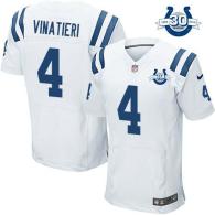 Nike Indianapolis Colts #4 Adam Vinatieri White With 30TH Seasons Patch Men’s Stitched NFL Elite Jer