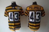 Nike Pittsburgh Steelers #43 Troy Polamalu Yellow Black 80TH Anniversary Throwback Men's Stitched NF