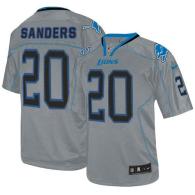Nike Detroit Lions #20 Barry Sanders Lights Out Grey Men's Stitched NFL Elite Jersey