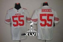 Nike San Francisco 49ers #55 Ahmad Brooks White Super Bowl XLVII Men‘s Stitched NFL Elite Jersey