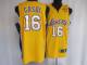 Los Angeles Lakers -16 Pau Gasol Stitched Yellow Final Patch NBA Jersey