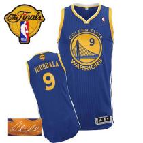 Revolution 30 Autographed Golden State Warriors -9 Andre Iguodala Blue The Finals Patch Stitched NBA