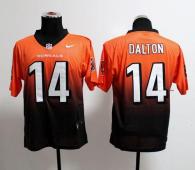 Nike Bengals -14 Andy Dalton Orange Black Men's Stitched NFL Elite Fadeaway Fashion Jersey